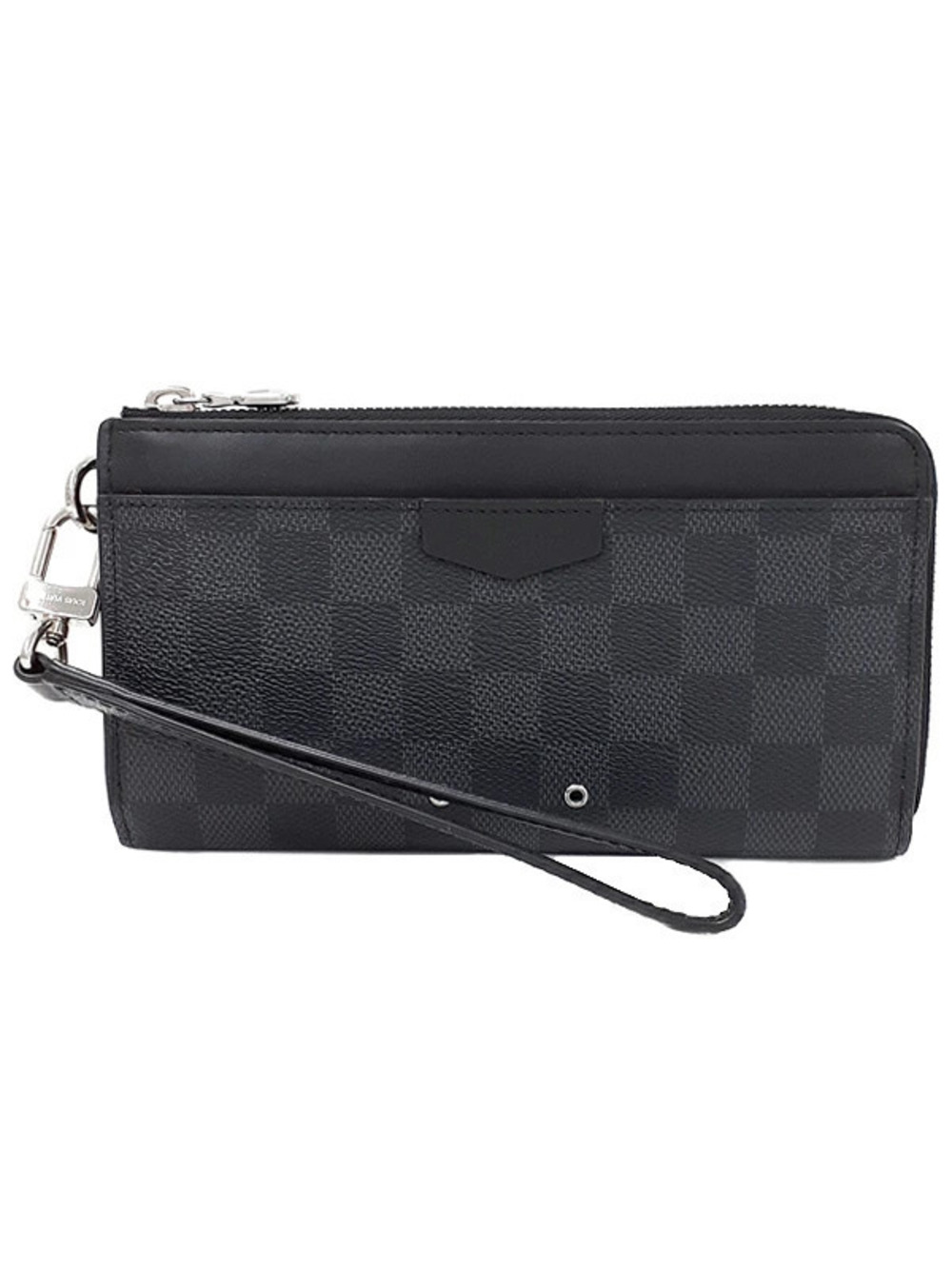 Louis Vuitton Damier Graphite Black Zippy Dragonne L shaped Zipper Long Wallet
